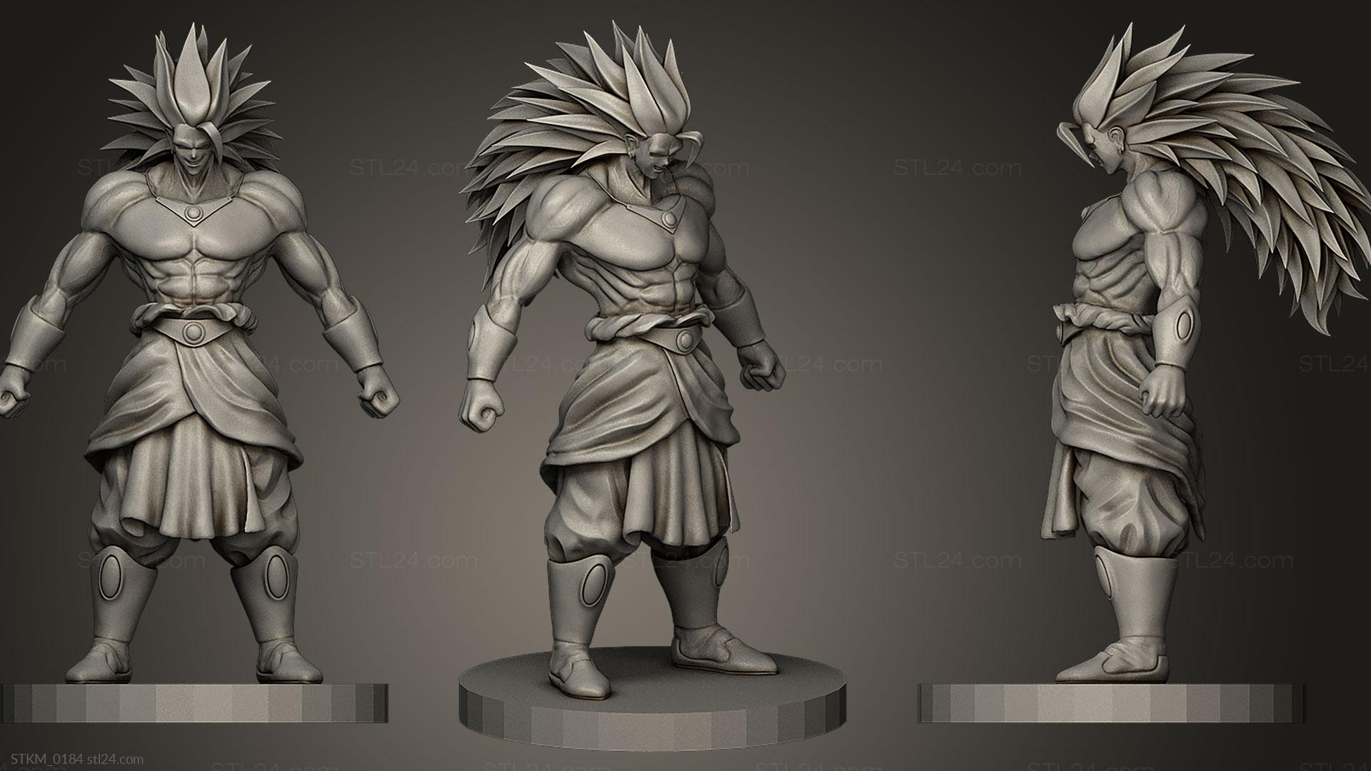 STL file Son Goku Super Saiyan Dragon Ball 🐉・Model to download